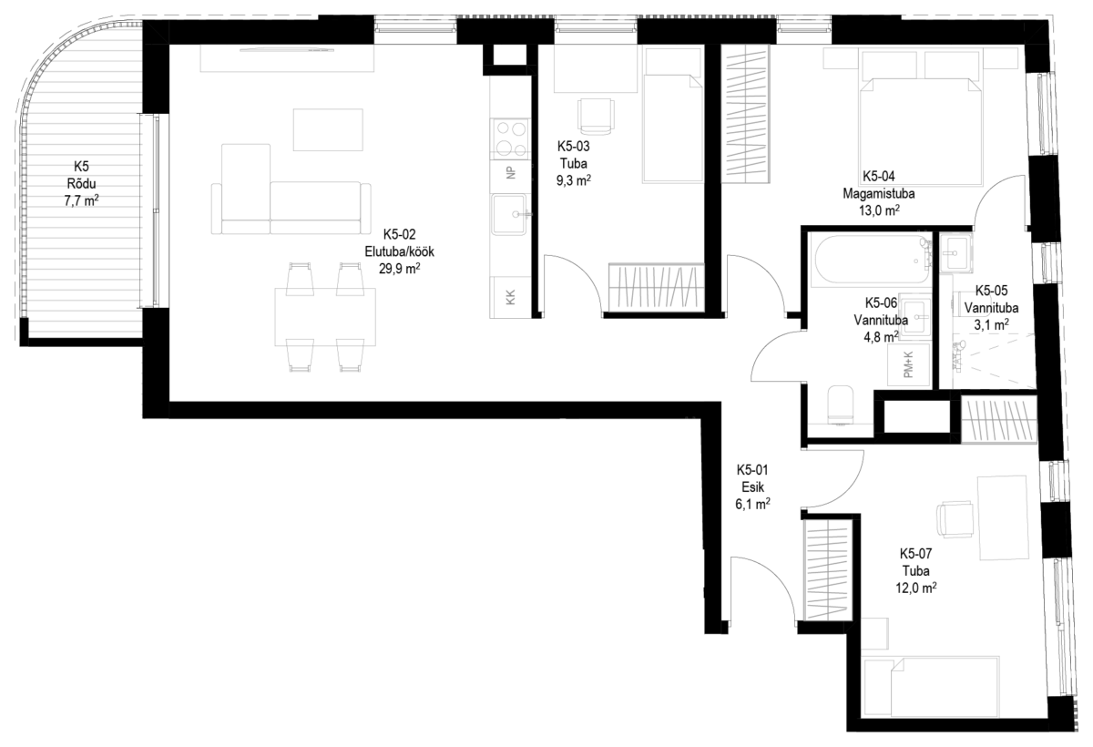 Korteri 5 plaan